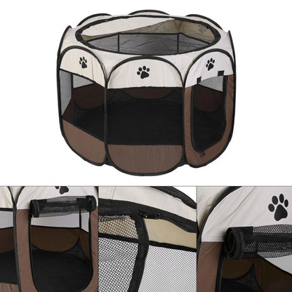 CORRAL PLEGABLE PARA PERROS CÓMODO Y FACIL DE LLEVAR