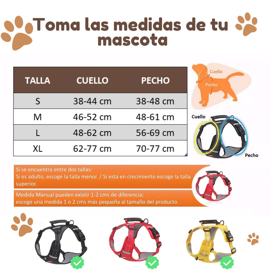 Arnés Comodo Tipo Chaleco Para Perros