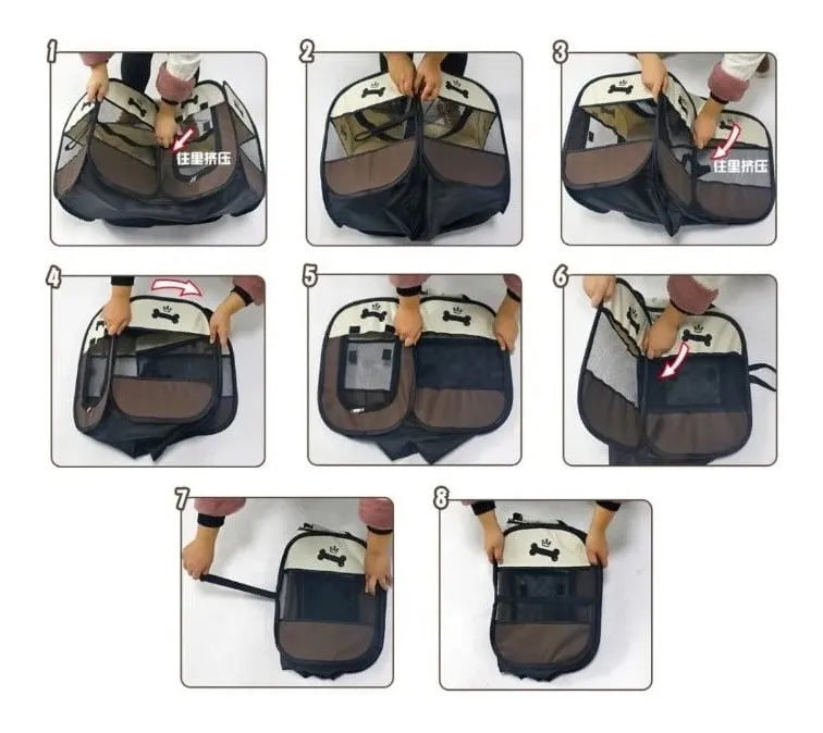 CORRAL PLEGABLE PARA PERROS CÓMODO Y FACIL DE LLEVAR