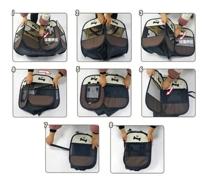 CORRAL PLEGABLE PARA PERROS CÓMODO Y FACIL DE LLEVAR